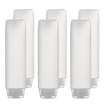 OTO 6 Pack Travel Size Plastic Squeeze Bottles for Liquids, 30ml/1 Fl. Oz TSA Approved Makeup Toiletry Cosmetic Containers
