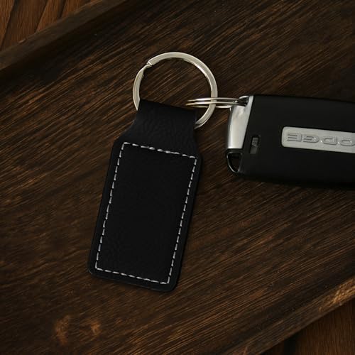LaserGram Rectangle Keychain, Allah 2, Personalized Engraving Included (Black with Silver) - color: Black With Silver