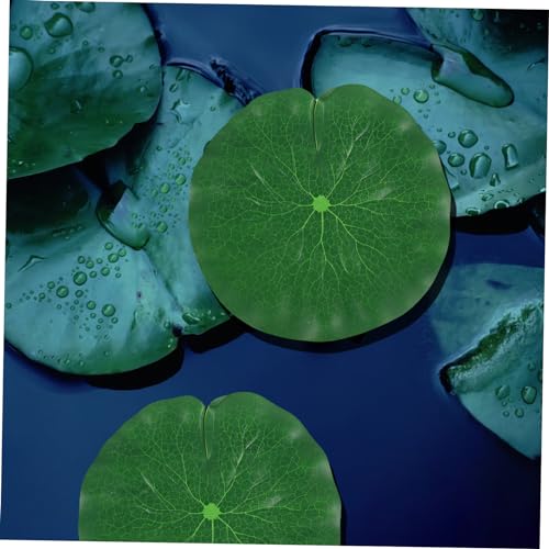 5pcs Simulation Lotus-Leaves Floating Decor Vivid Artificial Lily Pads for Aquarium Garden Decoration Material for Fish Shade Event Display