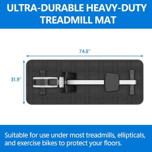 Treadmill Mat,Bike Mat Compatible with Peloton Bike,Elliptical, 6mm Thick, Under Exercise Bike Trainer Pad for Indoor Stationary Spin Bike Gym Equipment Hardwood Floor Carpet Protector - size: 1pcs: 31.9 * 74.8 inch