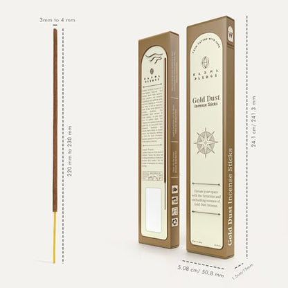 KarmaPledge Gold Dust Incense Sticks, Burn Time 45-60 Min, 40 Sticks - color: Gold Dust, size: 40 Hand Dipped Sticks