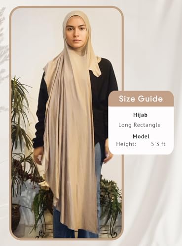 Slip-on Instant Premium Jersey Hijab with Undercap - Buttery Soft, Lightweight Hijab with Innovative Tie-Back Design - color: Mink