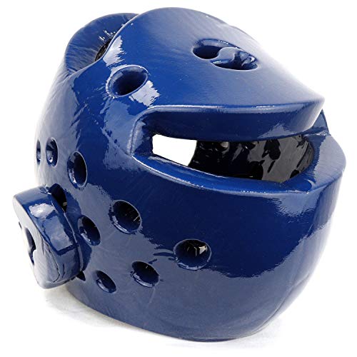AAMA Taekwondo and Karate Sparring Foam Head Guard - color: BLUE, size: Large