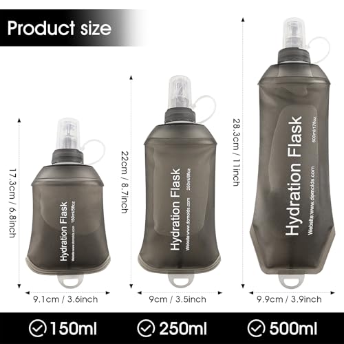 GUYI GYGYL Soft Flask, Collapsible Water Bottle for Sports, 250ml Grey - color: 250ml Grey