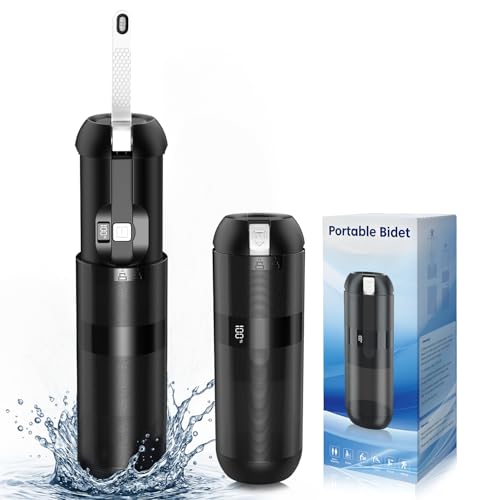 Portable Bidet for Travel - Electric Travel Bidet with 180° Adjustable Nozzle, 2 Spray Modes & IPX7 Waterproof | Rechargeable Personal Hygiene Solution for On-The-Go Adults