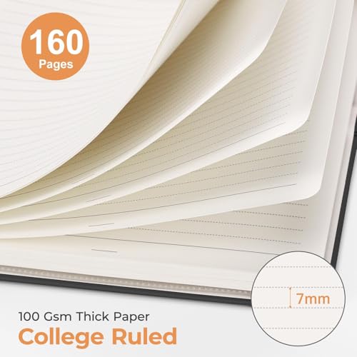 AHGXG Spiral Journal Notebook, 160 Lined Pages, A5 Medium Size (5.7'' x 8.3''), for Men & Women, Journaling, Writing, Work & Office, Hardcover, 100 GSM Thick Paper (Colourful Tree)