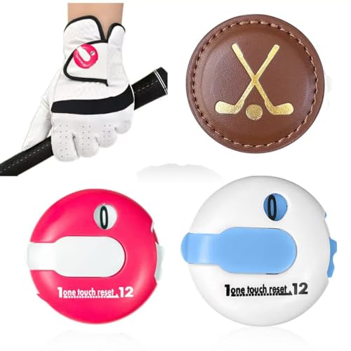Mini Golf Score Counter with Reset – Easy Attach to Scorekeeper Gloves, Compact Stroke Tracker for Golf Games