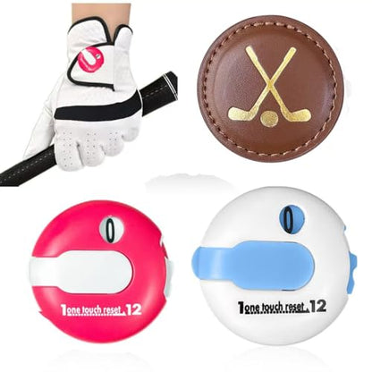 Mini Golf Score Counter with Reset – Easy Attach to Scorekeeper Gloves, Compact Stroke Tracker for Golf Games