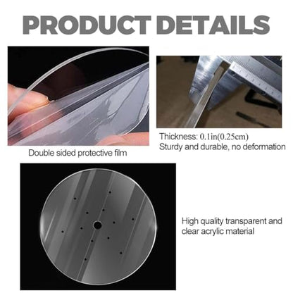 Acrylic Aquarium Anti Jumping Lid Cover 11.8 inch Effectively Prevents Water Splashing Prevent Fish Reptiles from Out of The Tank 1 Piece