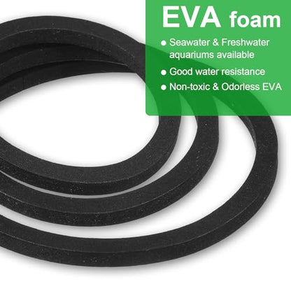 6PCS Aquarium Floating Plant Corral, Round Black EVA Fish Feeding Ring Set, Fish Tank Accessories for Mini Betta Tank, Floating Plants Holder|Feeder|Corral - style: 6 Round