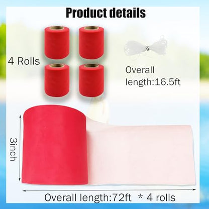 288Ft Fishing Soft Spawn Net - 3'' Wide Bait Net Salmon Net Spawn Bags Fishing Bait Mesh Holder Accessories for Roe Bags(4rolls)