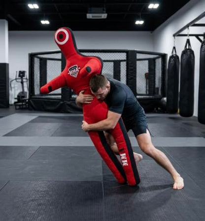 MMA Sports Brazilian JIU Jitsu Grappling Submission Throwing Dummy Punching Heavy Bag Kick Boxing Dummies UNFILLED - color: Red-3, size: 6ft, style: Standing