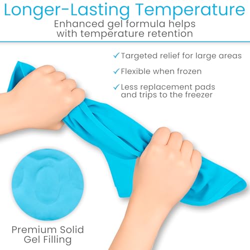 Arctic Flex Shoulder Ice Pack Wrap - Rotator Cuff Cold Therapy for Pain Relief - Reusable Gel for Injuries & Recovery After Surgery - Ice Packs Compression Brace (Blue)