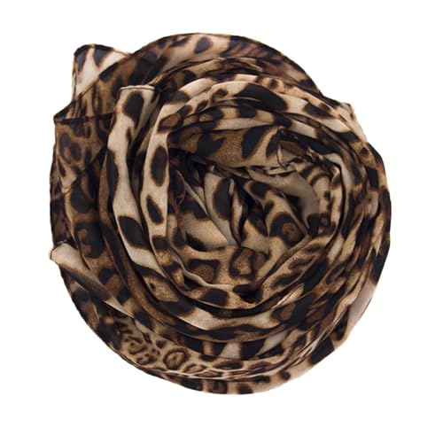 Mealah Womens-Leopard Print Shawl Scarf - Lightweight Wrap Scarves Shawl Cheetah Sunscreen Scarve for Spring Summer Travel - color: Leopard Print