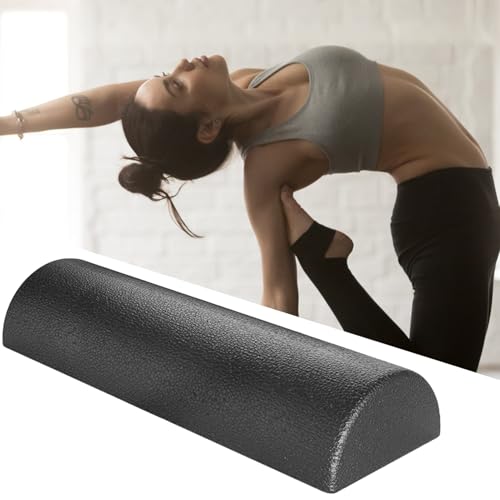Body Muscle Foam Roller - 30x15x7.5cm High Density Stretching Equipment, Fitness Recovery Half Roller, Durable Workout Tool for Release | Home Studio Yoga Pilates Post Sports Stretching - color: 45cm
