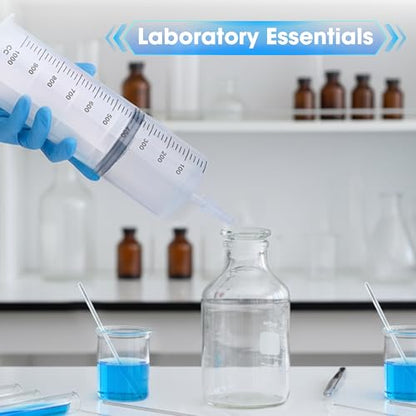 1000ml Large Syringe for Thick Liquids, Individually Wrapped | Plastic Syringe Without Needle for Scientific Labs, Measuring, Refilling - style: 1000cc