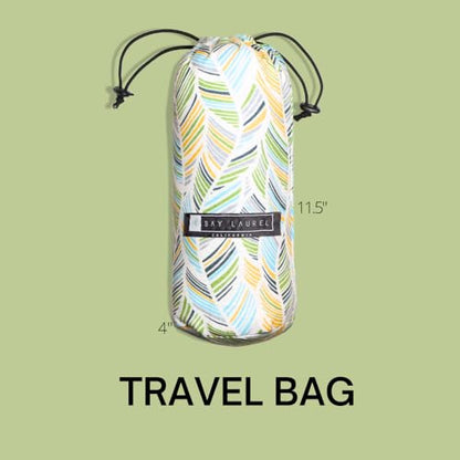 BAY LAUREL Turkish Beach Towel with Travel Bag 39 x 71 Quick Dry Sand Free Lightweight Large Oversized Towels Light - color: Pistachio Green With Floral Bag