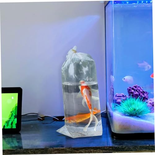 Ciieeo 50pcs Transparent Fish Transport Bags Leak-resistant Oxygen Bags for Safe Shipping of Fish and Clear Plastic