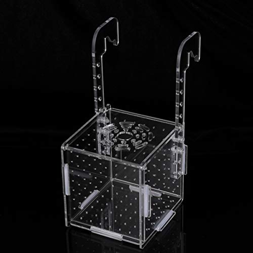 Fish Breeding Box- Box Hatchery Incubator Aquarium Fish Breeding Boxes Divider Hatching Boxes Accessory for Small Shrimp Clownfish Guppy-Small Hook Pattern