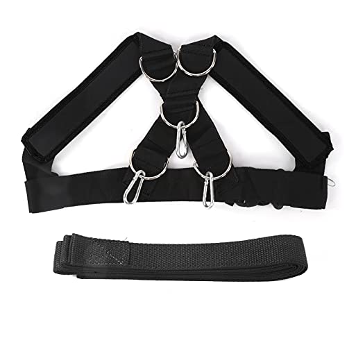 Weight Bearing Shoulder Strap Pulling Sled Harness Vest for Speed Agility Training - color: Black