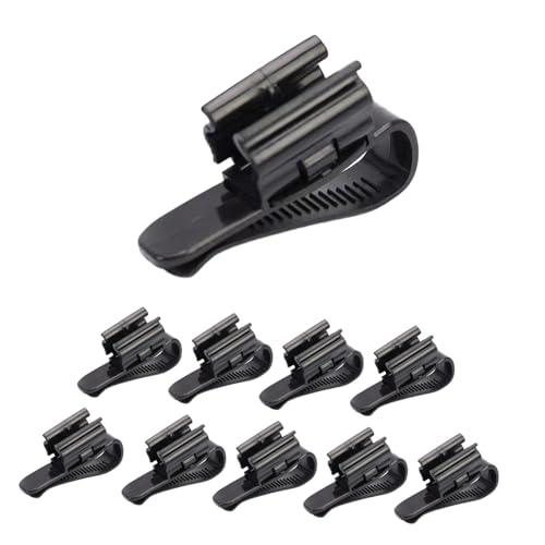 10 Pieces Fish Tank Water Pipe Mounting Clip Aquarium Tube Clamp for Diameter 8-16 mm Water Pipe, Black