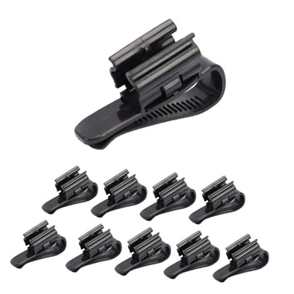 10 Pieces Fish Tank Water Pipe Mounting Clip Aquarium Tube Clamp for Diameter 8-16 mm Water Pipe, Black