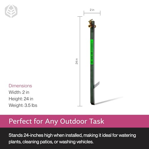 Yard Butler IHBE-6 Garden Hose Bib Extender - Durable Hose Stand for Keeping It Elevated - Convenient Garden Accessory - Rust-Resistant - Anti-Kink Design - Easy Installation