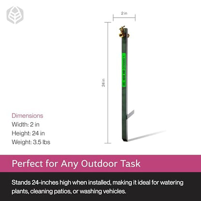 Yard Butler IHBE-6 Garden Hose Bib Extender - Durable Hose Stand for Keeping It Elevated - Convenient Garden Accessory - Rust-Resistant - Anti-Kink Design - Easy Installation