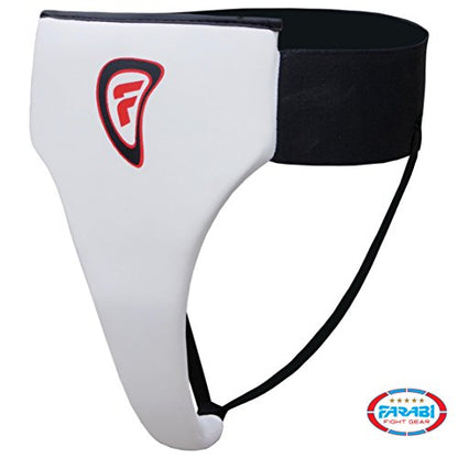 Farabi Female Groin Guard Boxing MMA Muay Thai Kickboxing Martial Arts Defense Fight Basketball Volleyball Football Hockey ice Hockey Cricket Athletics Combat L Guard Groin Protector. - color: White