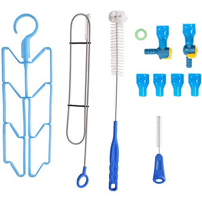 J.CARP Cleaning Kit, Made of Stainless Steel 304, Tough and Enduring - color: Blue, with bite valves kit 2