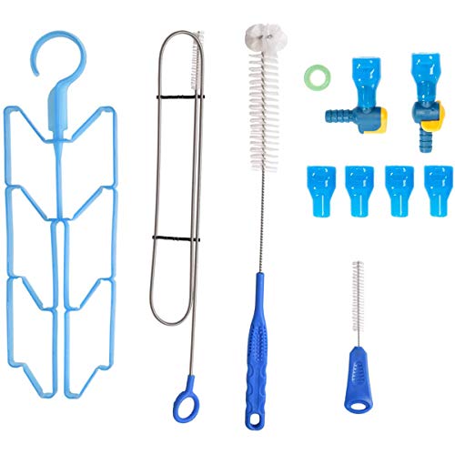 J.CARP Cleaning Kit, Made of Stainless Steel 304, Tough and Enduring - color: Blue, with bite valves kit 2
