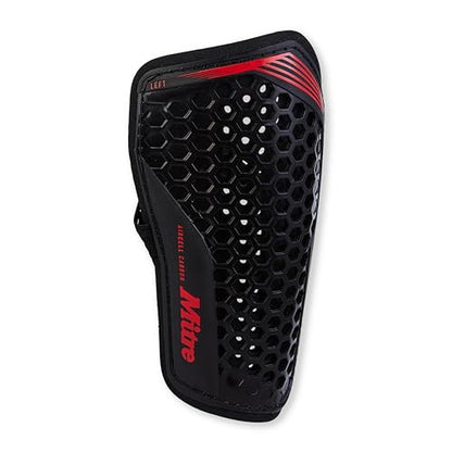 Mitre Unisex Soccer Shin Guards - color: Aircell Carbon Slip Black/Red, size: X-Small