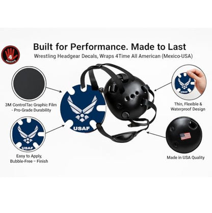 Wrestling Headgear with Ear Protection & Chin Cup Adjustable Lightweight Head Guard for Competition & Practice – Durable Protective Wrestling Ear Guard for Youth & Adult Athletes - color: Usaf