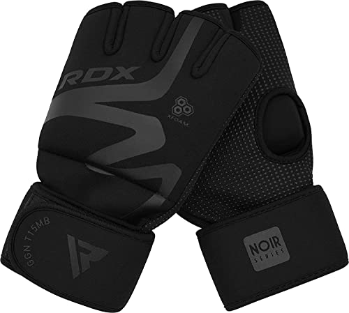 RDX Boxing Inner Gloves Hand Wraps Men Women, Hybrid Design Gym Weight Lifting Workout, 50Cm Long Wrist Support, Neoprene Under Mitts, MMA Muay Thai Martial Arts Training, Kickboxing Punching - size: Small