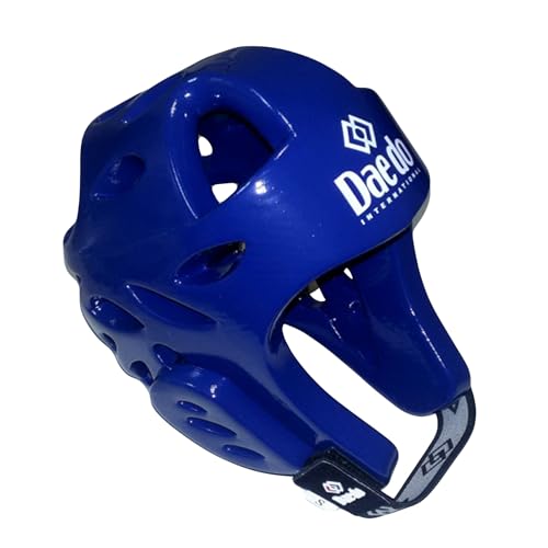 DAEDO WT Recognized Taekwondo Head Guard - Officially Approved, Molded Foam Construction, Blue & Red Variations, Lightweight Protection for Sparring & Competition - color: Blue, size: Small