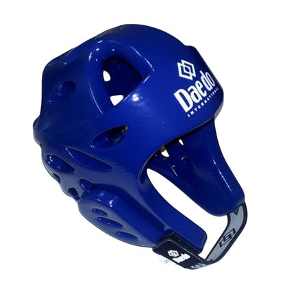 DAEDO WT Recognized Taekwondo Head Guard - Officially Approved, Molded Foam Construction, Blue & Red Variations, Lightweight Protection for Sparring & Competition - color: Blue, size: Small