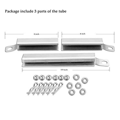 4-Pack Universal Carryover Tube for Char-Broil Gas Grill | 304 Stainless Steel, Universal for 4-5 Burner Grills (Charbroil/Nexgrill), Easy Installation, adjustable length - size: 4 Pack