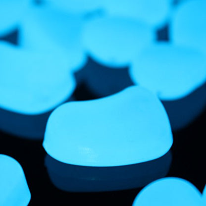 Shiny Stone 120pcs Glow in The Dark Aquarium Pebbles, Sky Blue | Fish Tank Rocks, Glowing Gravel, Luminous Stones, For Aquarium Succulent Garden - color: Sky Blue
