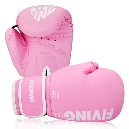 Kids Boxing Gloves, Youth Boxing Training Gloves for Kids Boys and Girls, 4oz & 6oz Fighting Gloves, Punching Bag Kickboxing Thai Mitts MMA Training Sparring Gloves - color: Pink, size: 6oz