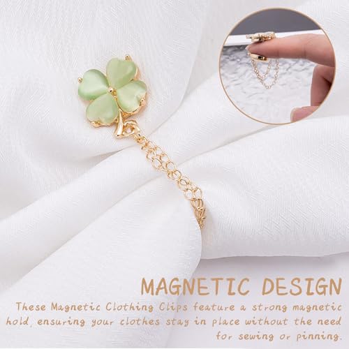 8Pack Magnetic Clothing Clips - Dress Sleeve Clips,Strong Hem Holder for Shortening and Decoration, for Women Girls