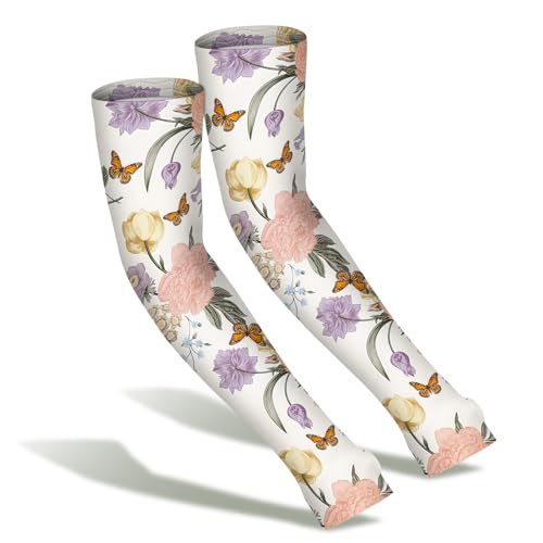 ShinHye Gardening Sleeves UV Protection Cooling Sleeves Seamless Farmers Sleeves Arm Sleeves for Gardening UPF 1000+