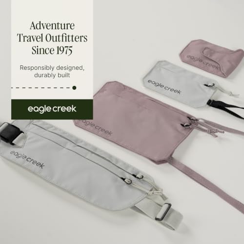 Eagle Creek Undercover RFID Hidden Pocket – Travel Security Pouch with RFID Blocking – Lightweight, Wear Under Clothing – Zippered Passport & Card Holder – Orchid - color: Orchid