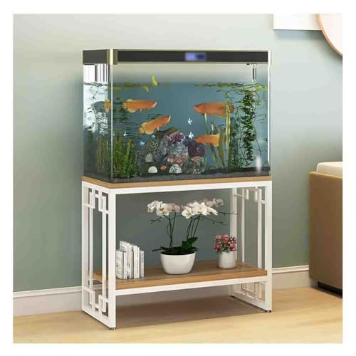 Metal Aquarium Stand, Heavy Duty 2-Tier Fish Tank Rack Shelf, Torage Rack Bracket for Fish Tank Accessories Storage, for Home Office (White a) - color: White, size: a