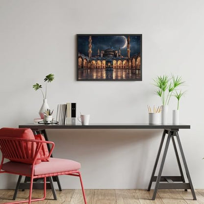 Blue Mosque Islamic Muslim Jigsaw Puzzles for Adults Wooden Puzzle for Home Party Decor 300 PCS - size: 300 PCS