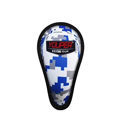 Youper Boys Youth Soft Foam Protective Athletic Cup (Ages 4-6), Kids Sports Cup for Baseball, Football, Lacrosse, MMA - style: Ocean Camo