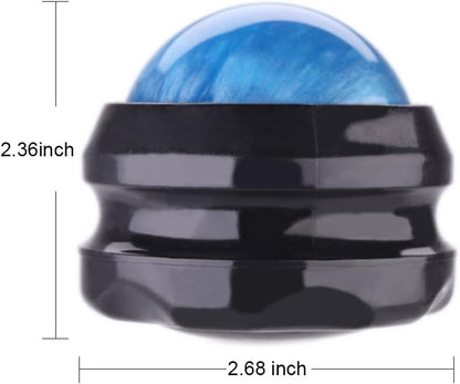 Manual Massage Ball Pain Relief Back Roller Massager Self Massage Therapy and Relax Full Body Tools for Sore Muscle Joint Pain Essential Oils or Lotion Relax (Blue) - color: Blue