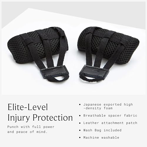 BOXRAW Boxing Knuckle Guards - Professional Knuckle Guards for Boxing & MMA - Padded Knuckle Protection with Wash Bag | Professional Knuckle Guards for Boxing, MMA & Muay Thai, Free Wash Bag, Durable & Breathable Protectors, Left & Right Pair - size: Medi