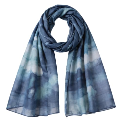 Hijab Scarf for Women Fashion Printed Modal Hijab Head Wrap Scarves Lightweight Long Scarf Shawls - color: Watercolor H