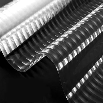 Reeded Privacy Window Film, Frosted Glass Vinyl, 3D Decorative Window Decals Non Adhesive for Bathroom, Living Room (（11.81in）*（118.11in）) - size: （11.81in X 118.11in）
