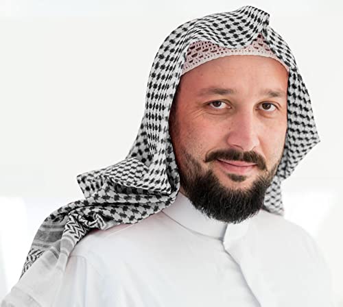 JPXH Arab Tactical Desert Headwear Muslim Palestinian Scarf Men's Halloween Costume Accessories - color: Black1